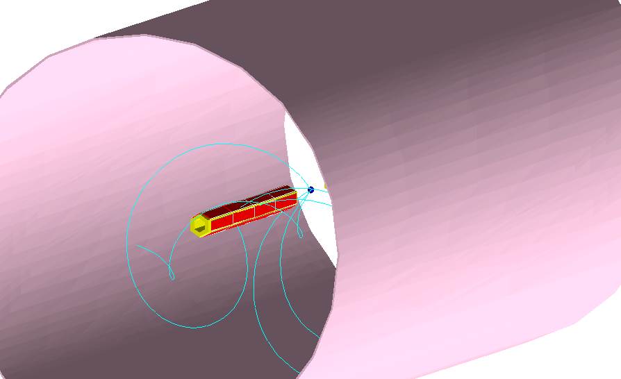 Si array inside magnet - Click to start animation